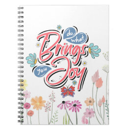 Tun Sie, was Sie zu Joy Floral und Butterfly Zitat Notizblock