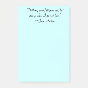 Tun, was ich nicht mag Jane Austen Zitat Post-it Klebezettel