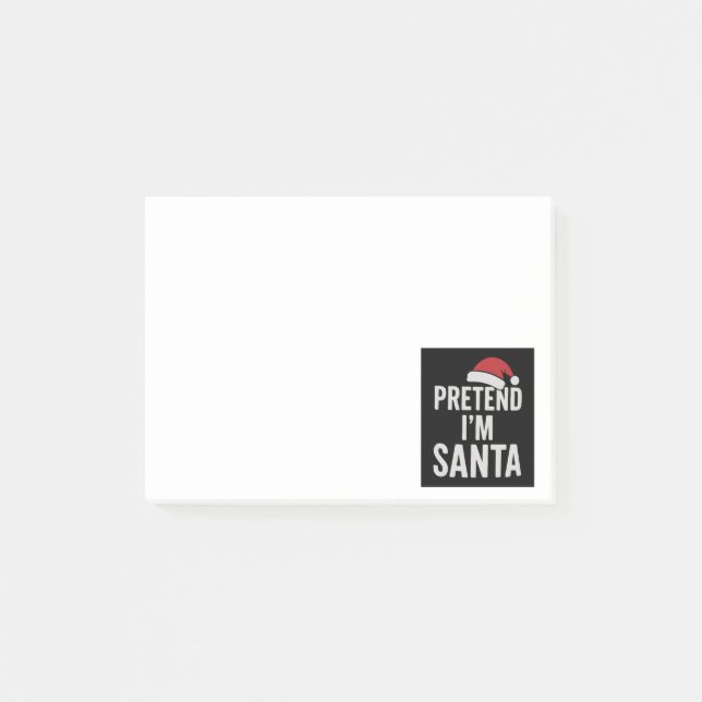 Tun wir so, als wäre ich der Weihnachtsmann - Lust Post-it Klebezettel (Vorderseite)