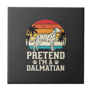 Tun wir so, als wäre ich ein Dalmatiner Retro-Hund Fliese