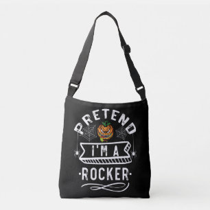 Tun wir so, als wäre ich ein Rocker Lustiges Hallo Tragetaschen Mit Langen Trägern