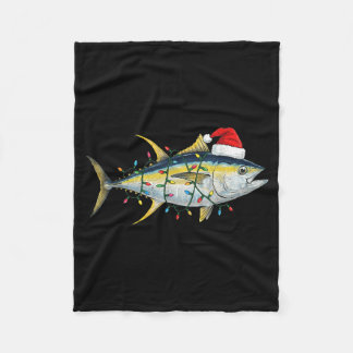 Tuna Fisch Weihnachtsbeleuchtung Festlich Lustige Fleecedecke