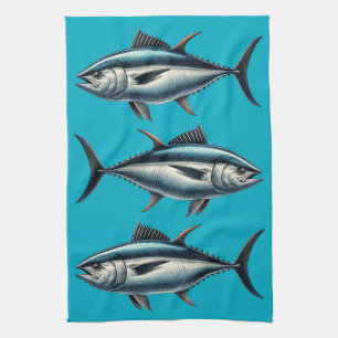 Tuna Fish Blue Teetuch Geschirrtuch