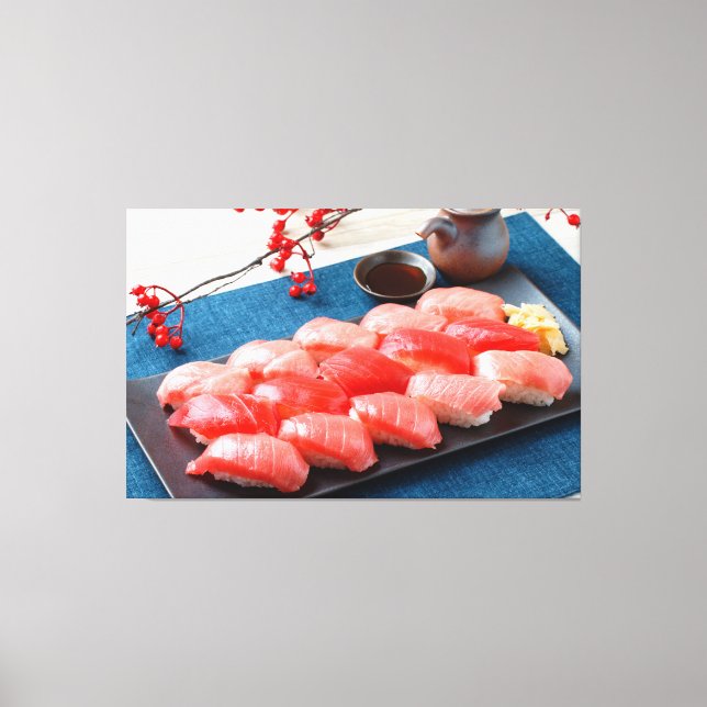 Tuna Harmony – Japanese Sushi Canvas Leinwanddruck (Vorderseite)