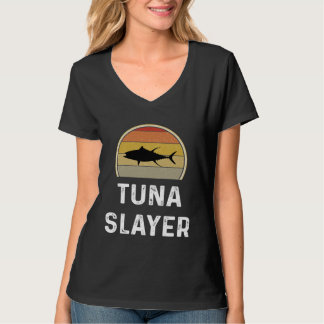 Tuna Slayer Fishing   Fisherman  Retro Fish T-Shirt