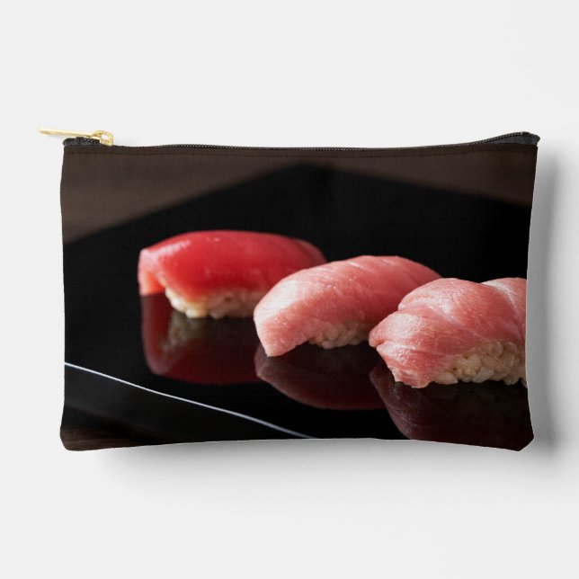 Tuna Trio Sushi Pouch – Elegant Minimal Style Zubehörtasche (Vorderseite)