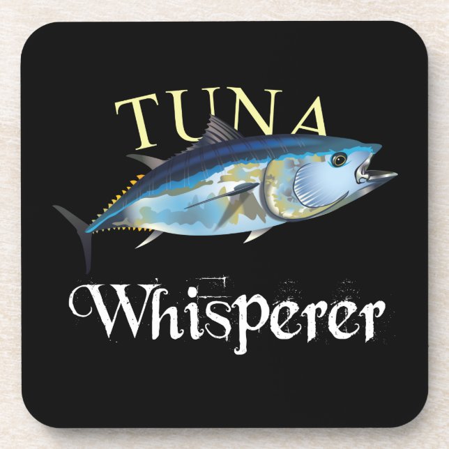 Tuna Whisperer Dark Colored Getränkeuntersetzer (Vorderseite)