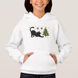 Tuna & Xmas – Pixel gestrickter Katzen-Hoodie Hoodie