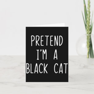 Tünche eine schwarze Katzenkostüm Halloween Faul E Karte
