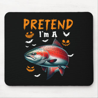 Tünche ich bin ein Lachs Halloween-Kostüm Angeln L Mousepad