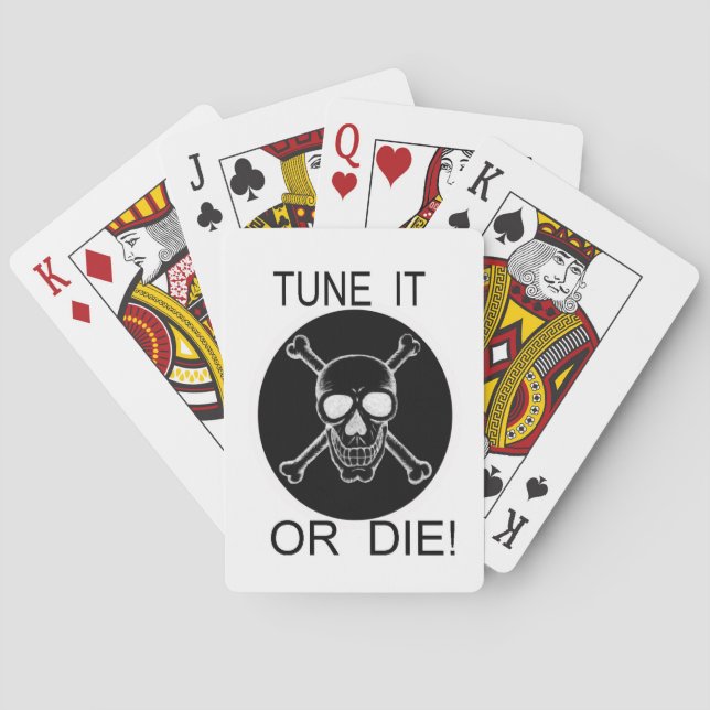 Tunen Sie es oder Die Sie den Kreisschädel Spielkarten (Rückseite)