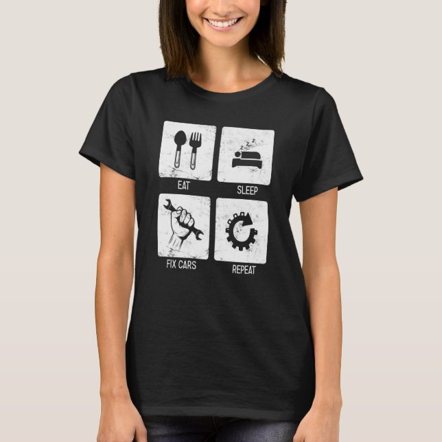 Tuner Car Reparaturmechanismus Tuning Tools Typ 3 T-Shirt (Vorderseite)