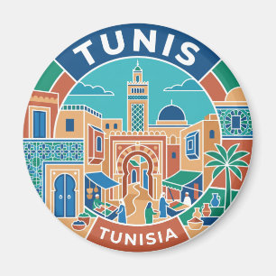 Tunes Medina Tunesien Magnet