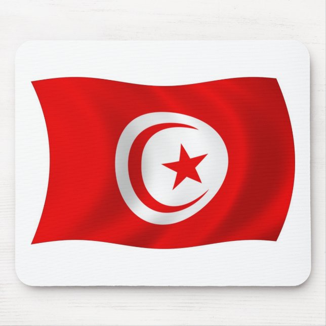 Tunesien Flag Mousepad (Vorne)