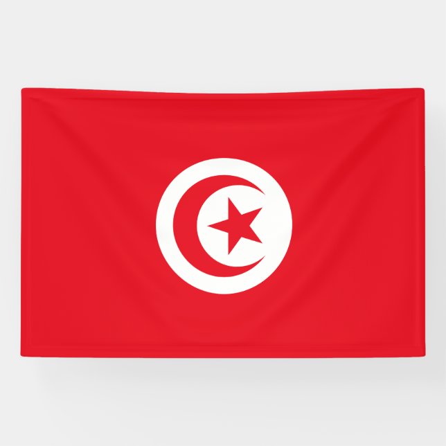 Tunesien-Flagge Banner (Horizontal)