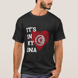 Tunesien-Flagge Es ist in meiner DNA Herz-Daumenab T-Shirt