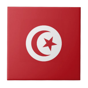 Tunesien-Flagge Fliese