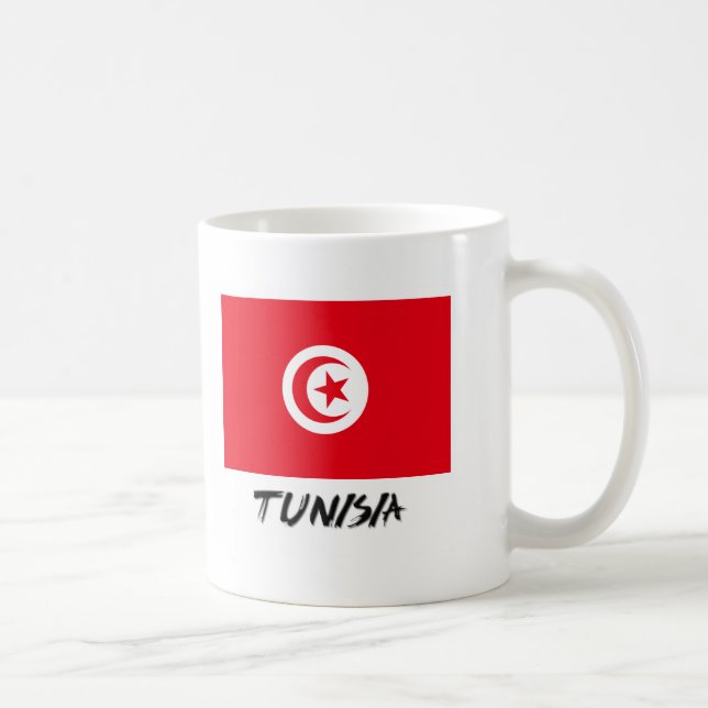Tunesien-Flagge Kaffeetasse (Rechts)