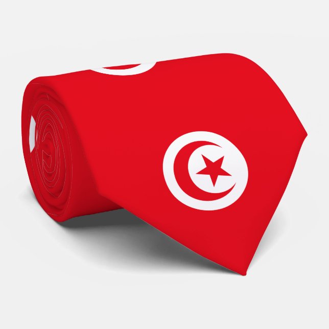 Tunesien-Flagge Krawatte (Gerollt)