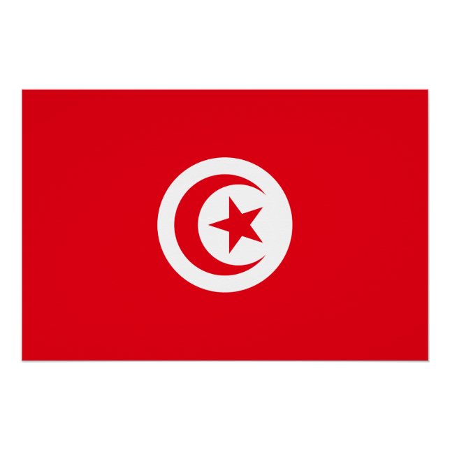 Tunesien-Flagge Poster (Vorderseite)