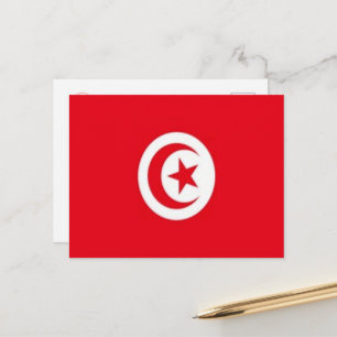 Tunesien - Flagge - Postkarte