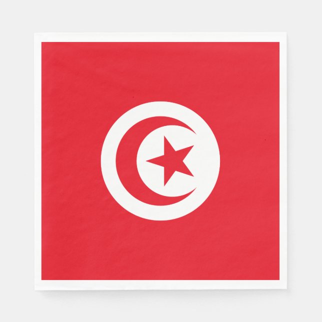 Tunesien-Flagge Serviette (Vorderseite)