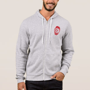 Tunesien Flaggen Fingerprint Land Prix Hoodie