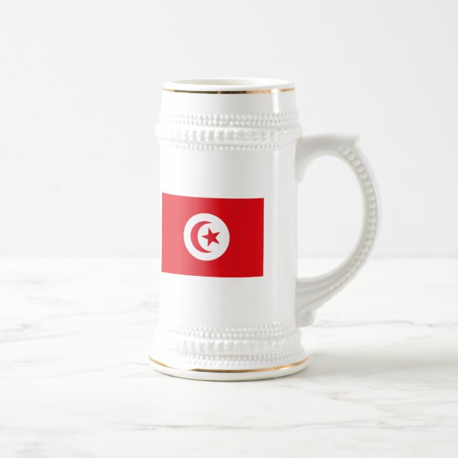 Tunesien-Flaggen-Tasse Bierglas (Rechts)