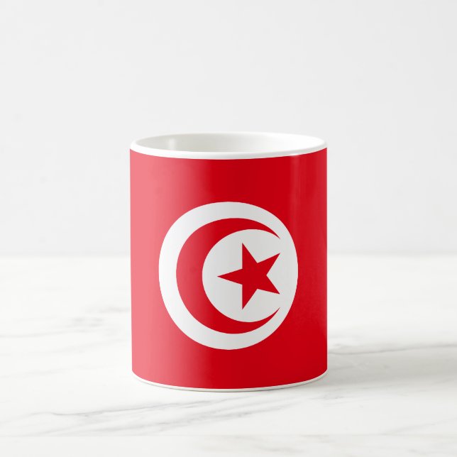Tunesien-Flaggen-Tasse Kaffeetasse (Mittel)
