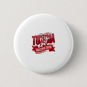 Tunesien Fußball 2026 Fußball Fett Land Typografie Button