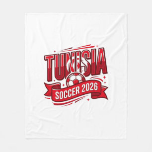 Tunesien Fußball 2026 Fußball Fett Land Typografie Fleecedecke