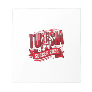 Tunesien Fußball 2026 Fußball Fett Land Typografie Notizblock