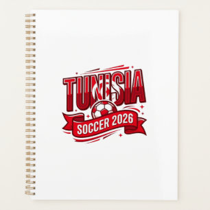 Tunesien Fußball 2026 Fußball Fett Land Typografie Planer
