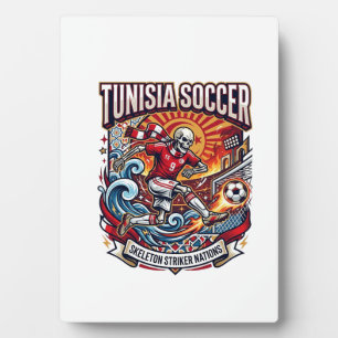 Tunesien Fußball Skelett Stürmer Nationen Premium  Fotoplatte