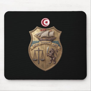 Tunesien Landeswappen Symbol Emblem Flagge Mousepad