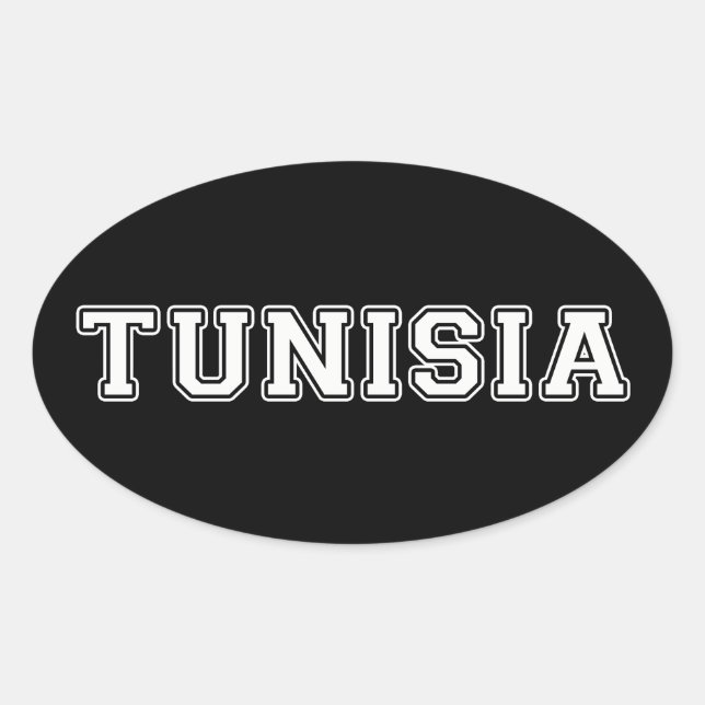Tunesien Ovaler Aufkleber (Vorderseite)