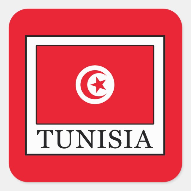Tunesien Quadratischer Aufkleber (Vorderseite)
