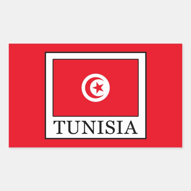 Tunesien Rechteckiger Aufkleber (Vorderseite)