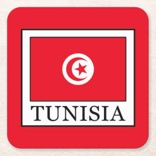 Tunesien Rechteckiger Pappuntersetzer