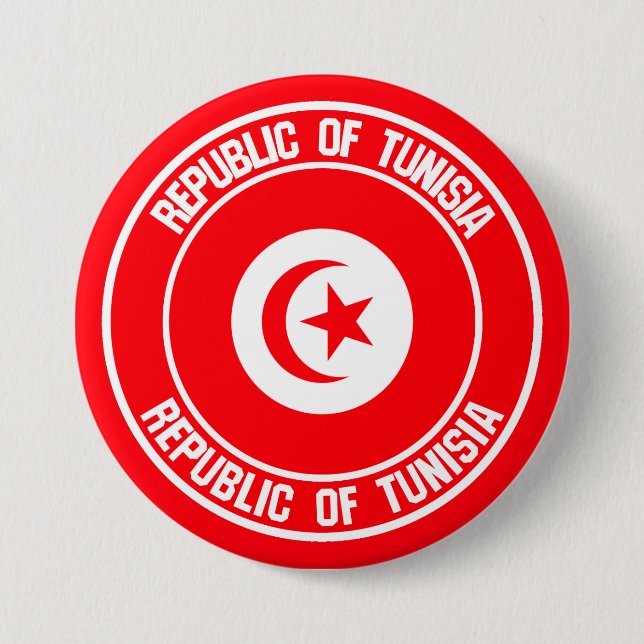 Tunesien-Rundemblem Button (Vorderseite)
