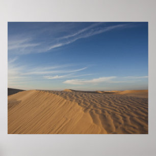 Tunesien, Sahara-Wüste, Douz, Große Düne, Dämmerun Poster