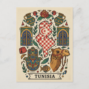 Tunesien Tunis Reise Postkarte