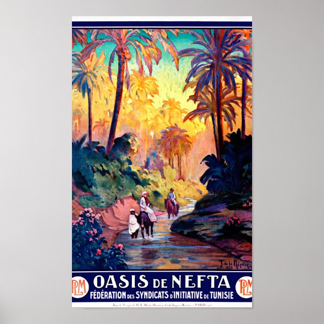 Tunesien Vintage Poster wiederhergestellt (Vorne)