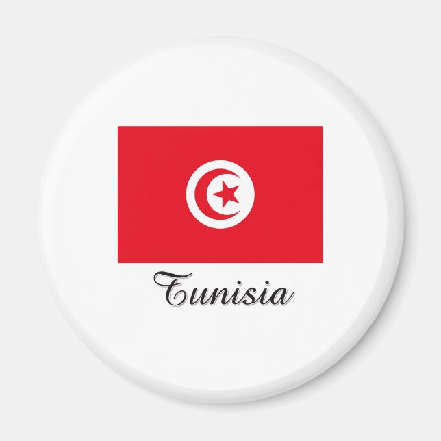 Tunesienflagge Magnet (Vorne)