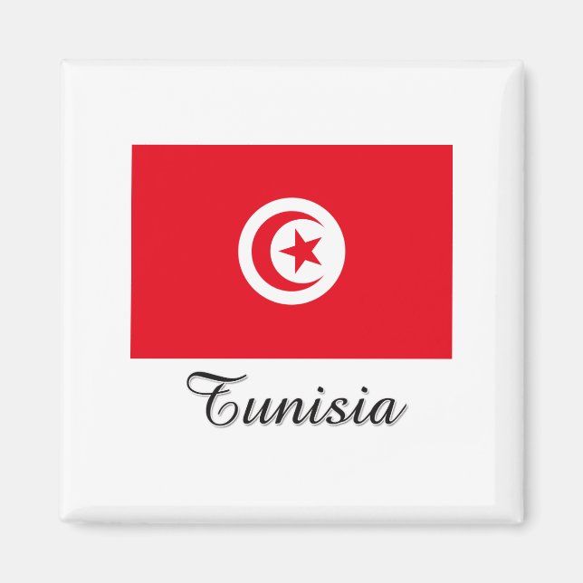 Tunesienflagge Magnet (Vorne)