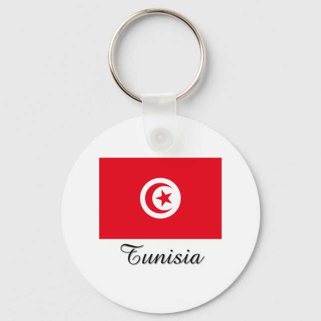 Tunesienflagge Schlüsselanhänger (Vorderseite)