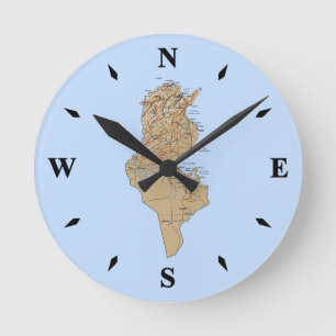 Tunesier Kartenschalter Runde Wanduhr
