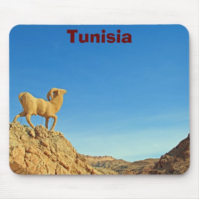Tunesier Ziegenstatue Mousepad (Vorne)