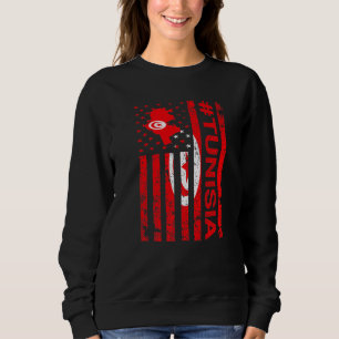 Tunesische amerikanische Flagge Tunesien USA Stolz Sweatshirt