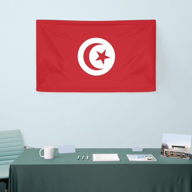 Tunesische Flagge Banner (Messeveranstaltung)